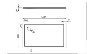 Shower tray QZ-145 Left